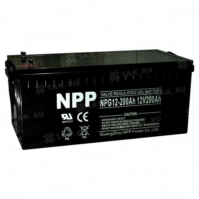 Аккумулятор NPP (200 Ah,12 V) GEL 522x238x218/223 мм 62.5 кг 3