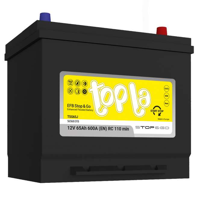 Аккумулятор TOPLA (65 Ah, 12 V) Обратная, R+ D23 арт.112265 0