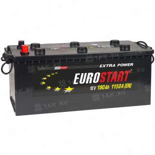 Аккумулятор EUROSTART Extra Power (190 Ah, 12 V) Обратная, R+ D5 арт.EUT1904