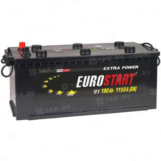 Аккумулятор EUROSTART Extra Power (190 Ah, 12 V) Прямая, L+ D5 арт.EUT1903F