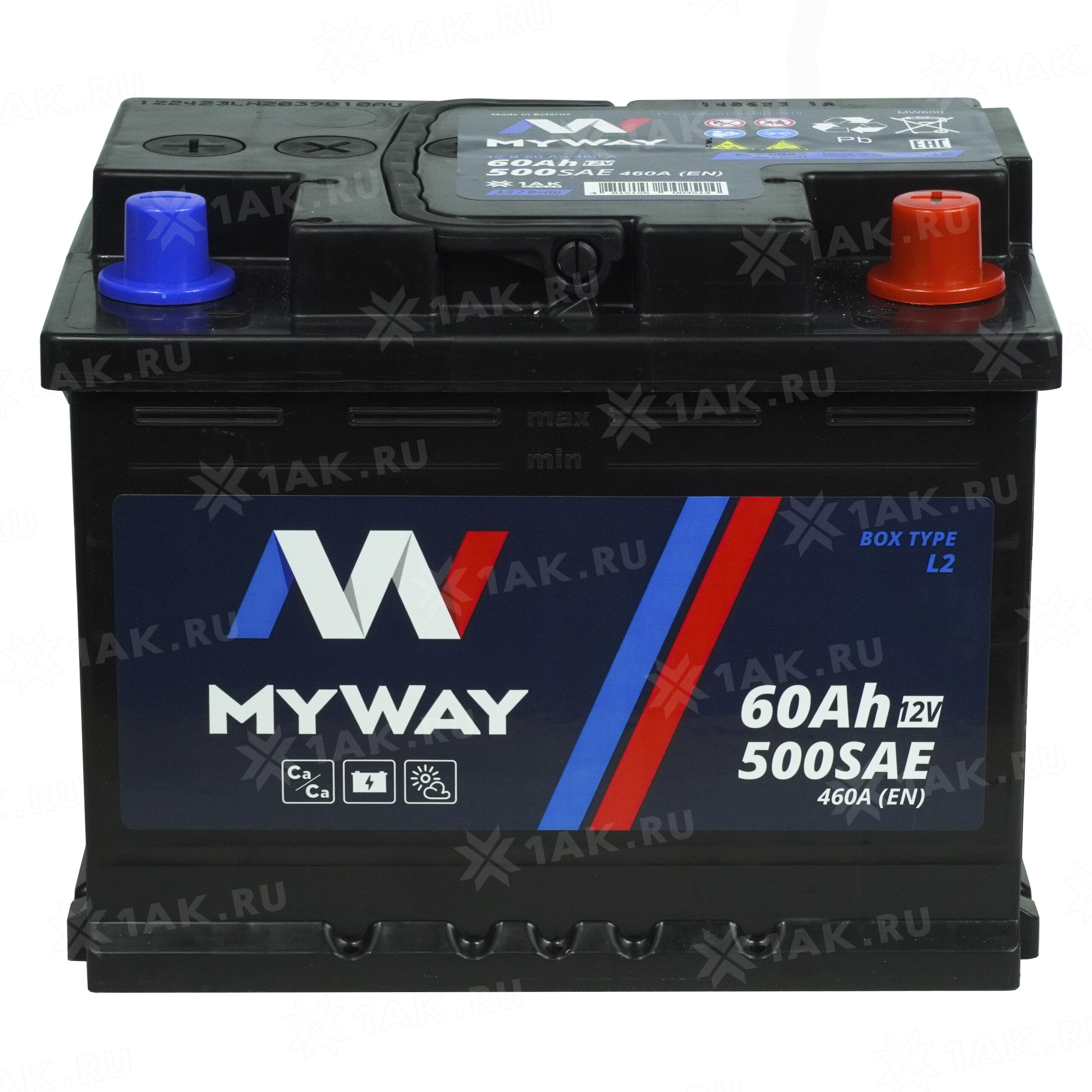 Купить аккумулятор MYWAY (60 Ah) 460 A, 12 V Обратная, R+ арт.MW600SU с  бесплатной доставкой – 1AK.RU