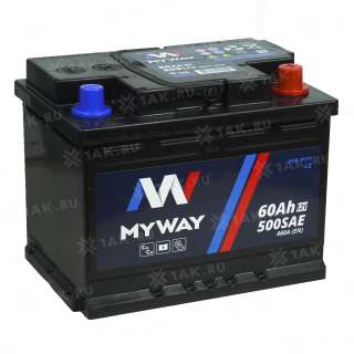 Аккумулятор MYWAY (60 Ah, 12 V) Обратная, R+ L2 арт.MW600SU