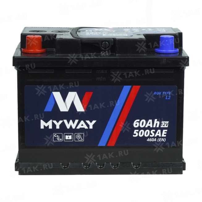 Аккумулятор MYWAY (60 Ah, 12 V) Прямая, L+ L2 арт.MW601SU 0