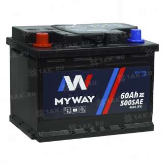 Аккумулятор MYWAY (60 Ah, 12 V) Прямая, L+ L2 арт.MW601SU