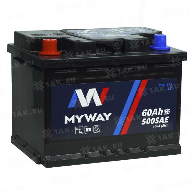 Аккумулятор MYWAY (60 Ah, 12 V) Прямая, L+ L2 арт.MW601SU 2