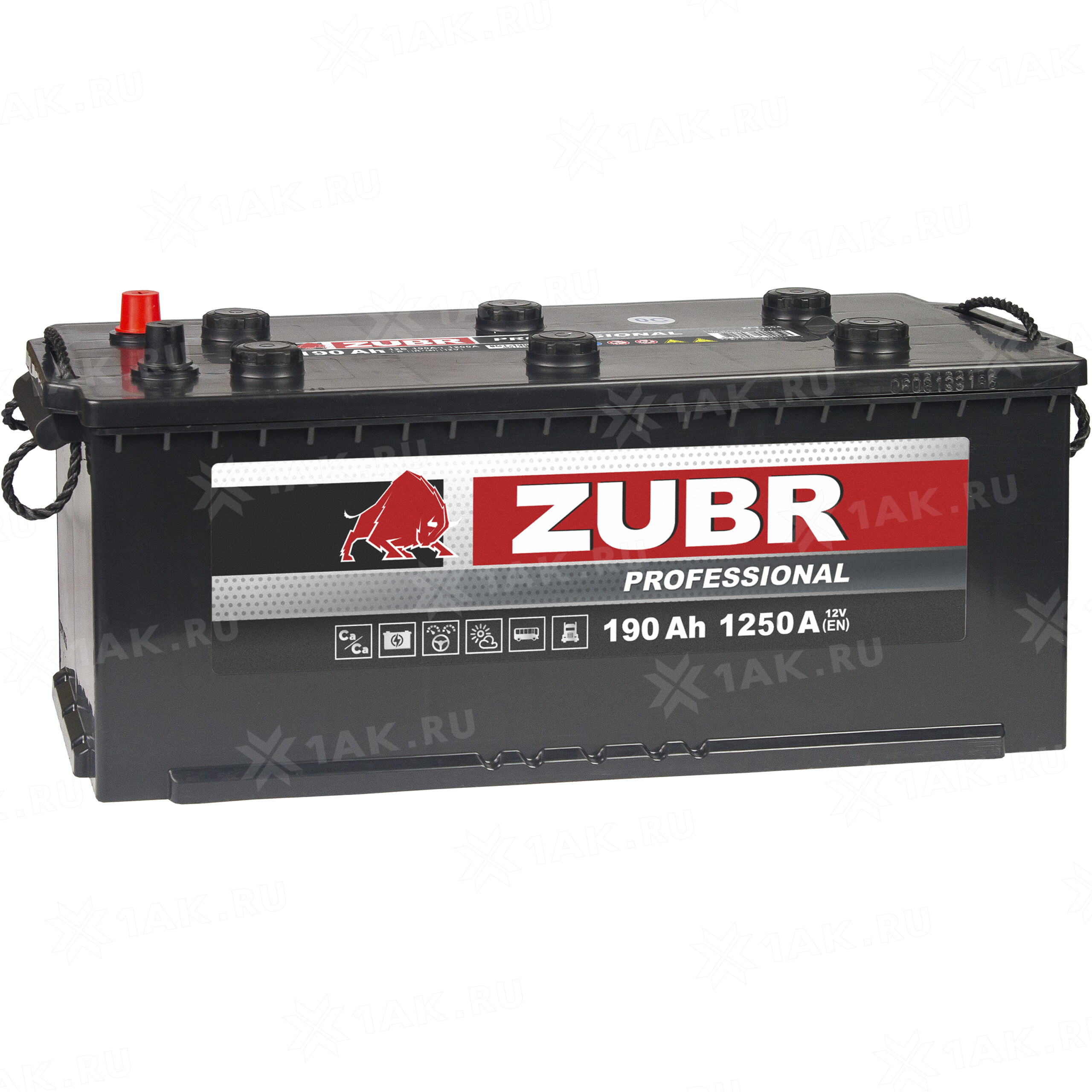 Аккумулятор ZUBR Professional (190 Ah, 12 V) L+ Грузовая, Обратная D05  арт.ZPT1903F