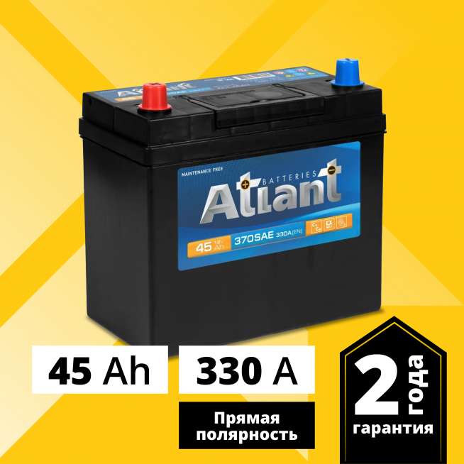 Аккумулятор ATLANT Blue Asia (45 Ah, 12 V) Прямая, L+ B24 арт.ATA451 0