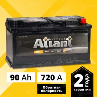 Аккумулятор ATLANT Black (90 Ah, 12 V) Обратная, R+ арт.AB900 0