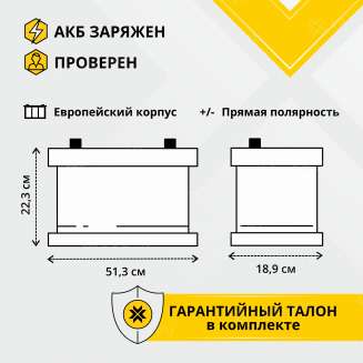 Аккумулятор ATLANT Black (140 Ah, 12 V) Прямая, L+ D5 арт.ABT1403 3