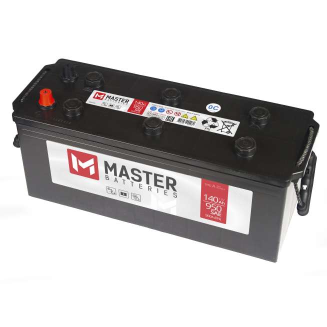 Аккумулятор MASTER BATTERIES (140 Ah, 12 V) Обратная, R+ D04 арт.MBT1404 2