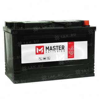 Аккумулятор MASTER BATTERIES (120 Ah, 12 V) Обратная, R+ D2 арт.MBT1200