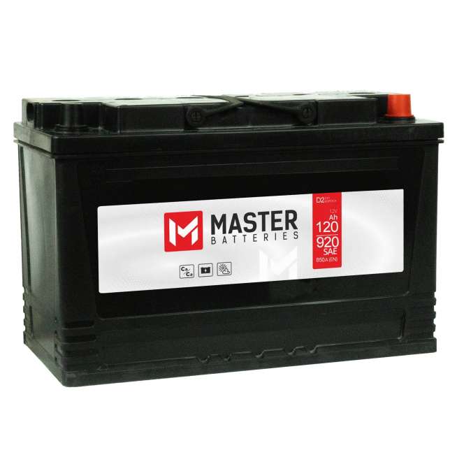 Аккумулятор MASTER BATTERIES (120 Ah, 12 V) Обратная, R+ D2 арт.MBT1200 0