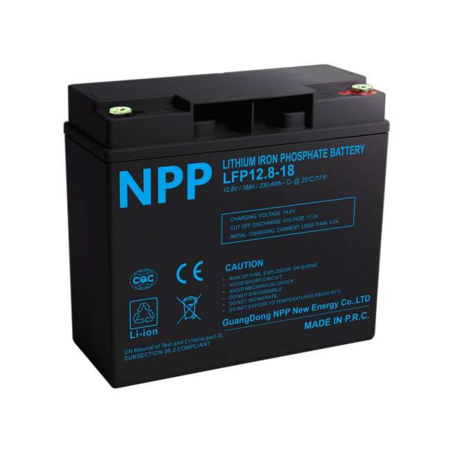 Аккумулятор NPP (18 Ah,12.8 V) LiFePO4 мм 2.5 кг 0