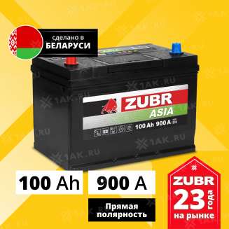 Аккумулятор ZUBR Premium Asia (100 Ah, 12 V) Прямая, L+ D31 арт.ZPA1001 0