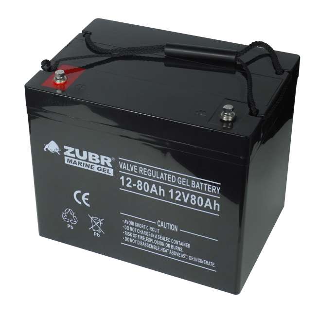 Аккумулятор ZUBR (80 Ah,12 V) GEL 330x171x214/220 мм 25.3 кг 0