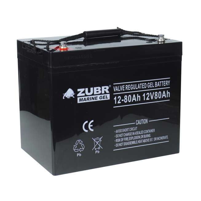Аккумулятор ZUBR (80 Ah,12 V) GEL 330x171x214/220 мм 25.3 кг 3
