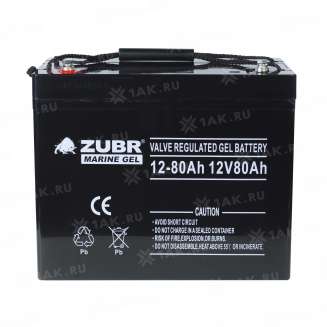 Аккумулятор ZUBR (80 Ah,12 V) GEL 330x171x214/220 мм 25.3 кг 4
