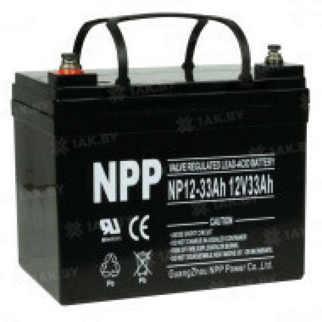 Аккумулятор NPP (33 Ah,12 V) AGM 195х130х155/180 мм 10 кг 7