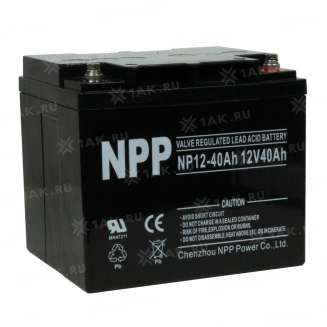 Аккумулятор NPP (40 Ah,12 V) AGM 198x166x171 мм 12.5 кг 7