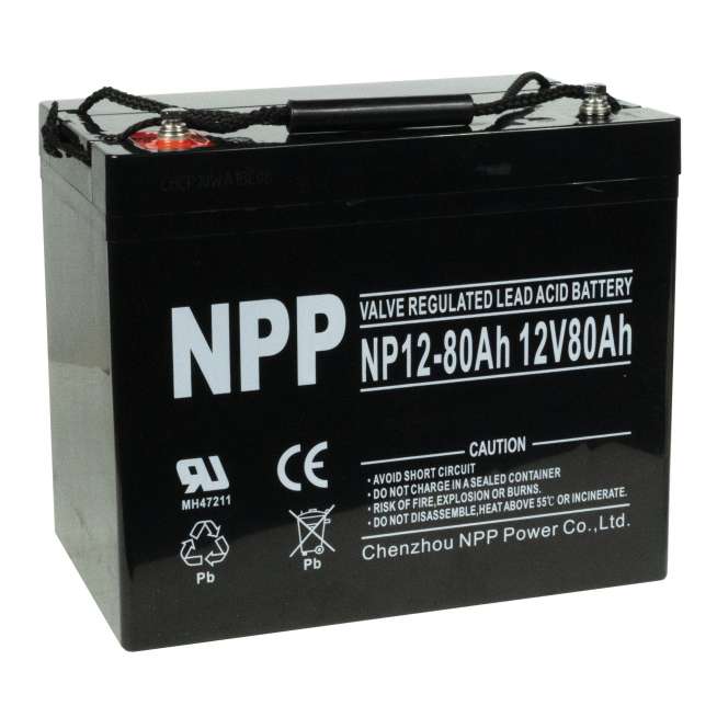 Аккумулятор NPP (80 Ah,12 V) AGM 260x170x215 мм 24.2 кг 7