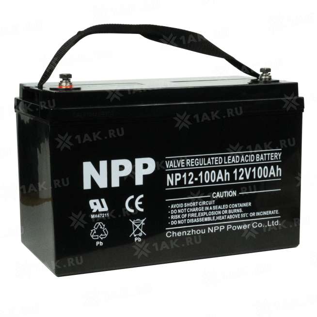 Аккумулятор NPP (100 Ah,12 V) AGM 330x171x214/220 мм 29.5 кг 7