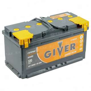 Аккумулятор GIVER (100 Ah, 12 V) Обратная, R+ L5 арт.6СТ-100N(0)-L5АЧ-АЧ-0