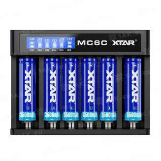 Зарядное устройство XTAR MC6C для аккумуляторных элементов с USB, Type-C, DC кабелем 0