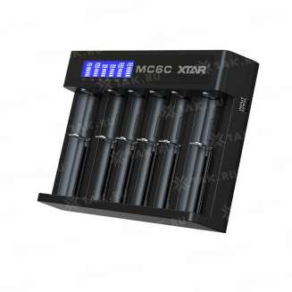 Зарядное устройство XTAR MC6C для аккумуляторных элементов с USB, Type-C, DC кабелем 4