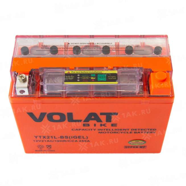 Аккумулятор VOLAT (21 Ah, 12 V) Обратная, R+ YTX21L-BS арт.YTX21L-BS(iGEL)Volat 3