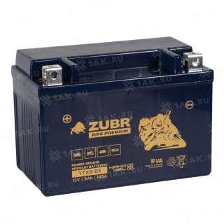 Аккумулятор ZUBR (9 Ah, 12 V) Прямая, L+ YTX9-BS арт.YTX9-BS (ZubrPrem)