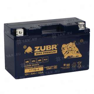 Аккумулятор ZUBR (8 Ah, 12 V) Прямая, L+ YT7B-4 арт.YT7B-4 (ZubrPrem)