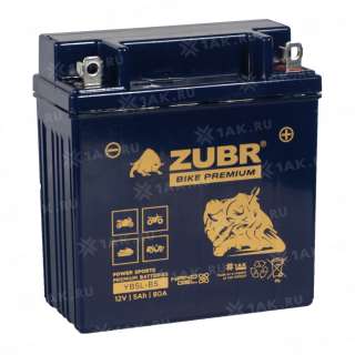 Аккумулятор ZUBR (5 Ah, 12 V) Обратная, R+ YB5L-BS арт.YB5L-BS (ZubrPrem)
