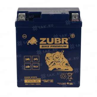 Аккумулятор ZUBR (7 Ah, 12 V) Обратная, R+ YTX7L-BS арт.YTX7L-BS (ZubrPrem) 2