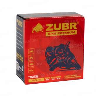 Аккумулятор ZUBR (5 Ah, 12 V) Обратная, R+ YB5L-BS арт.YB5L-BS (ZubrPrem) 4