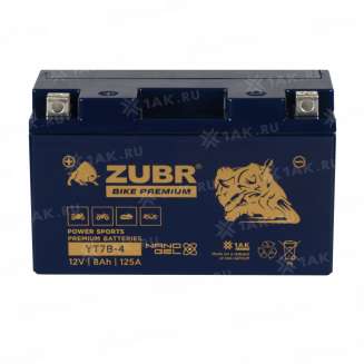 Аккумулятор ZUBR (8 Ah, 12 V) Прямая, L+ YT7B-4 арт.YT7B-4 (ZubrPrem) 2