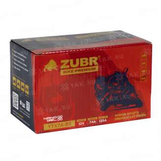 Аккумулятор ZUBR (7 Ah, 12 V) Прямая, L+ YTX7A-BS арт.YTX7A-BS (ZubrPrem) 4