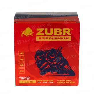 Аккумулятор ZUBR (16 Ah, 12 V) Прямая, L+ YTX16-BS арт.YTX16-BS (ZubrPrem) 6