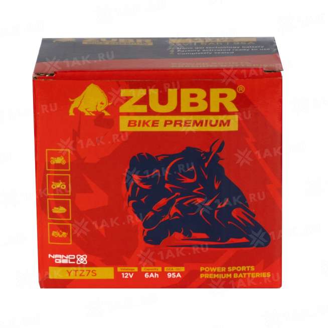 Аккумулятор ZUBR (6 Ah, 12 V) Обратная, R+ YTZ7S арт.YTZ7S (ZubrPrem) 5