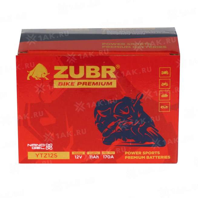 Аккумулятор ZUBR (11 Ah, 12 V) Прямая, L+ YTZ12S арт.YTZ12S (ZubrPrem) 5
