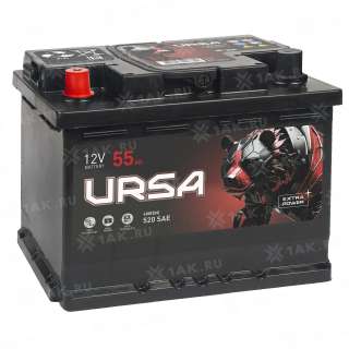 Аккумулятор URSA (55Ач, 12 V) Прямая, L+ L2 арт.UE551