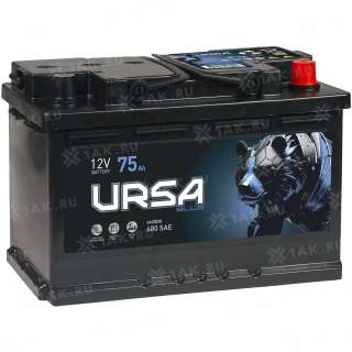 Аккумулятор URSA (75 Ah, 12 V) Обратная, R+ L3 арт.UU750