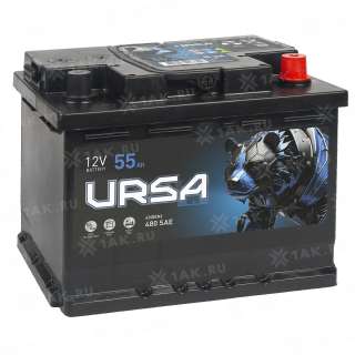 Аккумулятор URSA (55Ач, 12 V) Обратная, R+ L2 арт.UU550