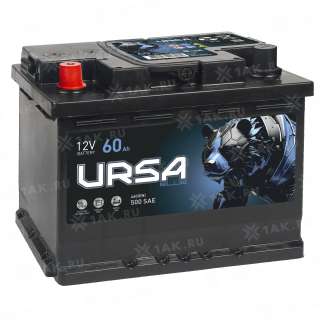 Аккумулятор URSA (60 Ah, 12 V) Прямая, L+ L2 арт.UU601