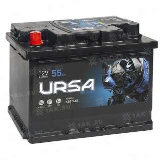 Аккумулятор URSA (55 Ah, 12 V) Прямая, L+ L2 арт.UU551