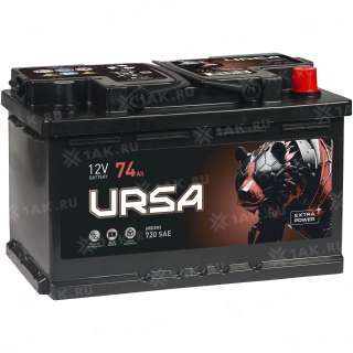 Аккумулятор URSA (74 Ah, 12 V) Обратная, R+ LB3 арт.UE740