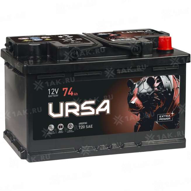 Аккумулятор URSA (74 Ah, 12 V) Обратная, R+ LB3 арт.UE740 0