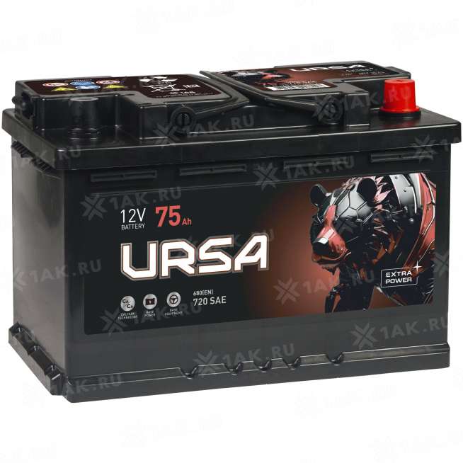 Аккумулятор URSA (75 Ач, 12 V) Обратная, R+ L3 арт.UE750 0
