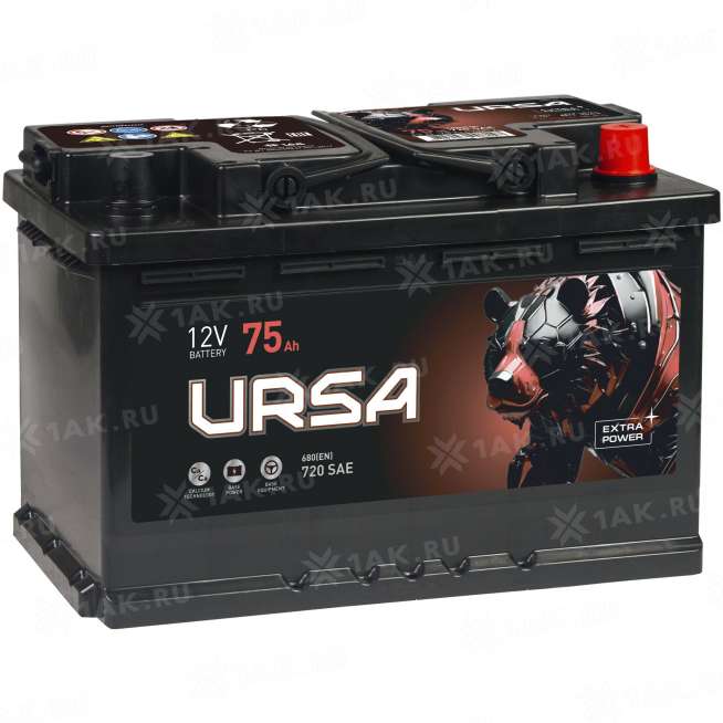 Аккумулятор URSA (75 Ah, 12 V) Обратная, R+ L3 арт.UE750 0