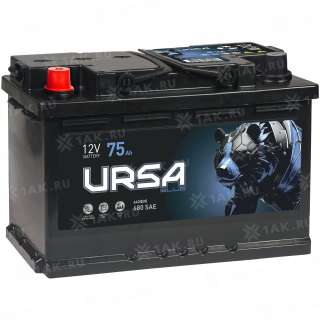 Аккумулятор URSA (75 Ah, 12 V) Прямая, L+ L3 арт.UU751