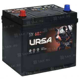 Аккумулятор URSA (60 Ah, 12 V) Прямая, L+ D23 арт.UEA601